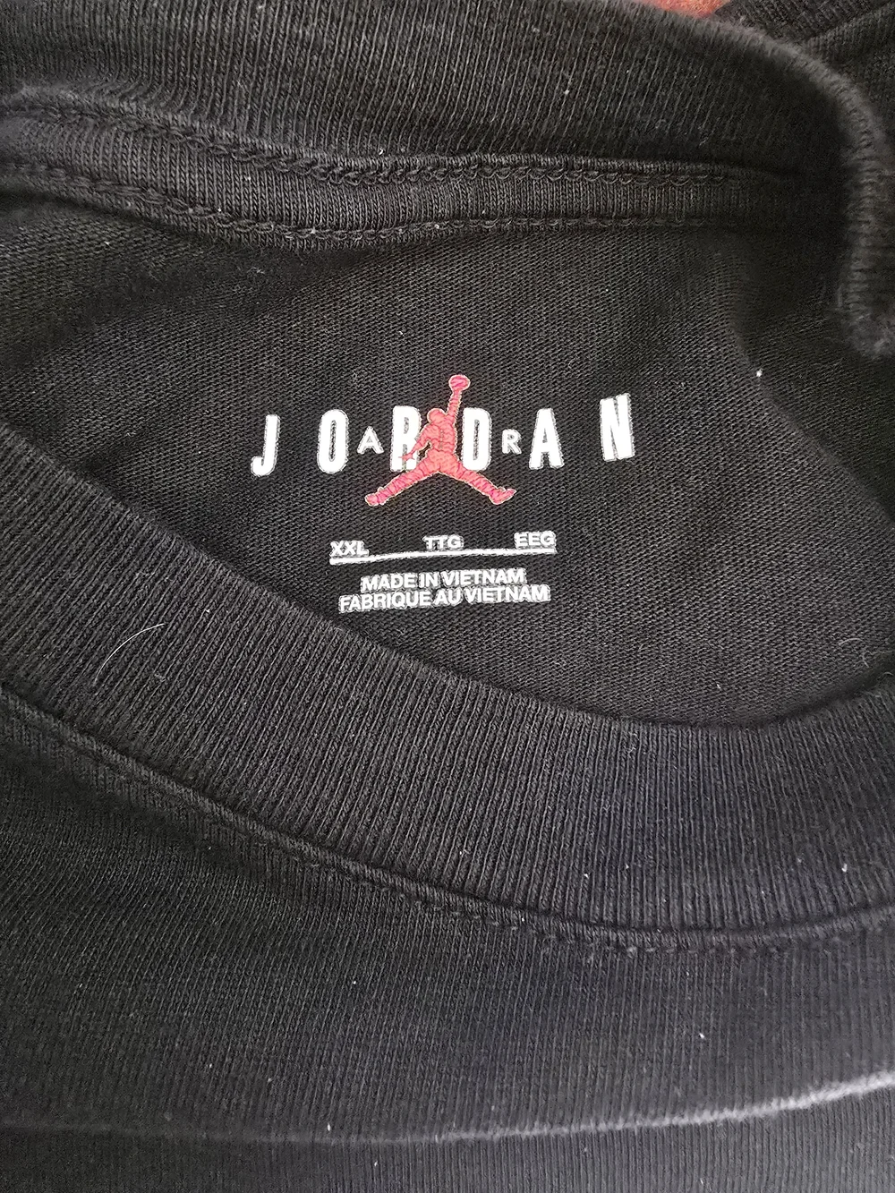 Jordan Black Tee with Red Jumpman Logo XXL